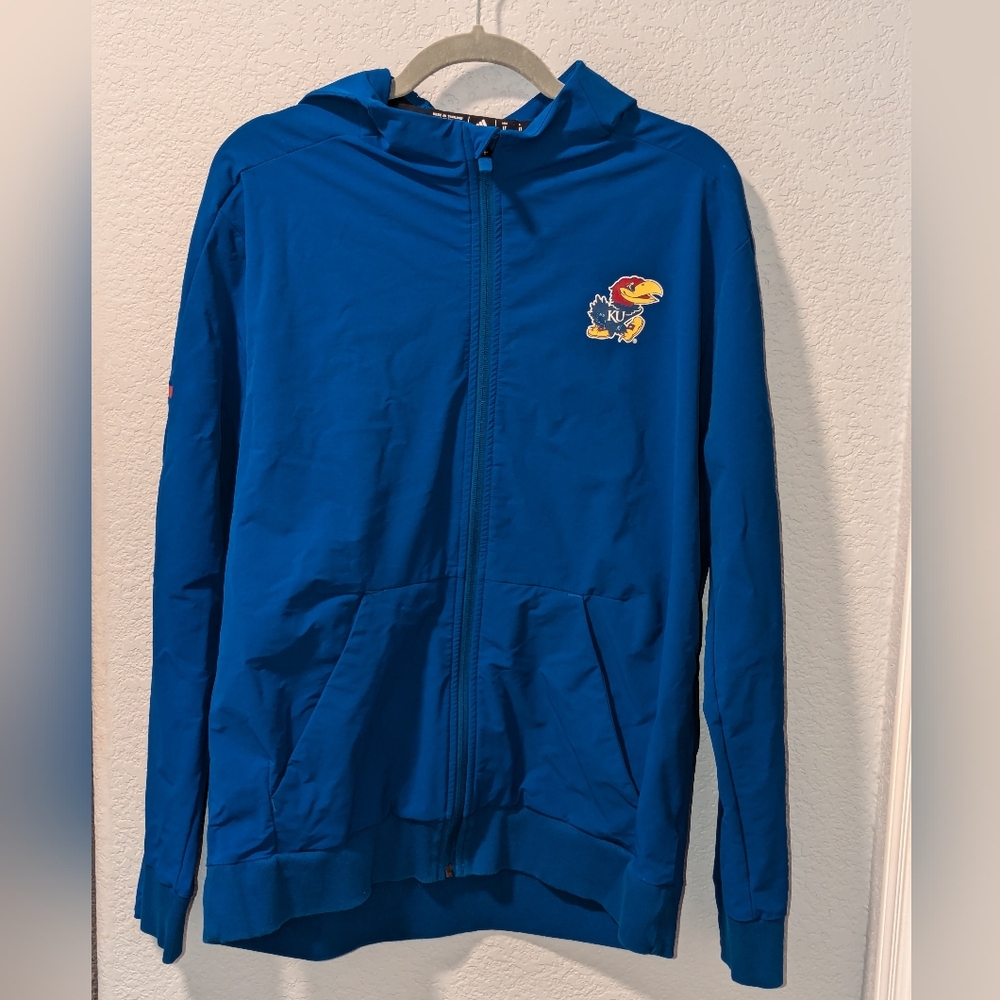 Adidas Kansas Jayhawks Hooded Jacket Size Large Tall